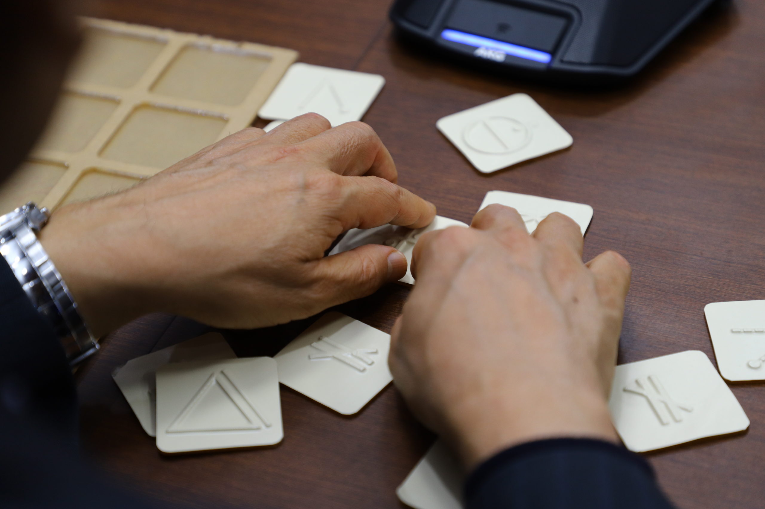 Participants working during the student design challenge
