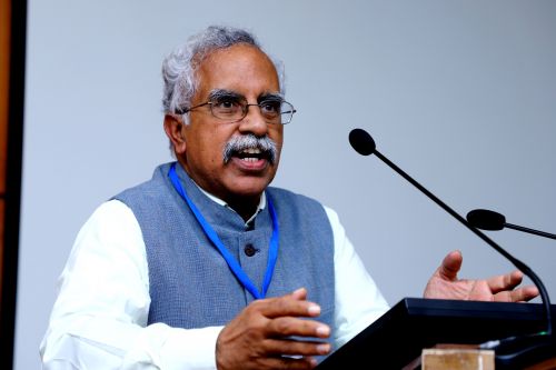 M Balakrishnan presenting a paper